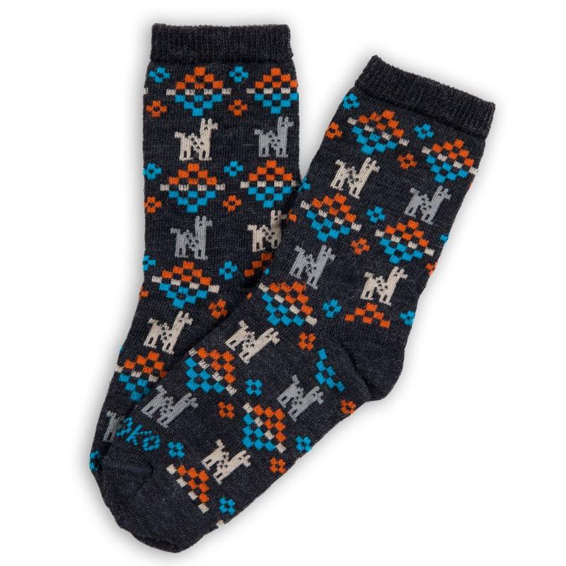 Chaussettes Polygon en mélange d’alpaga pour enfants – Pokoloko
