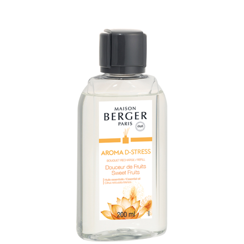 Recharge pour bouquet parfumé – Aroma D-Stress – Douceur de fruits – Maison Berger