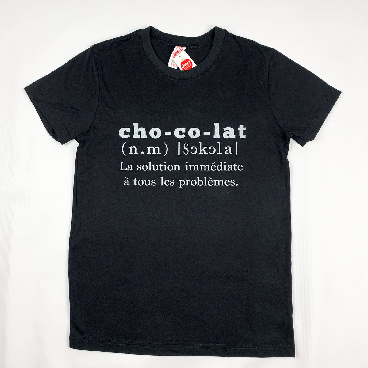 T-shirt humoristique « Définition du chocolat » d’Arseno