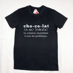 T-shirt humoristique « Définition du chocolat » d’Arseno
