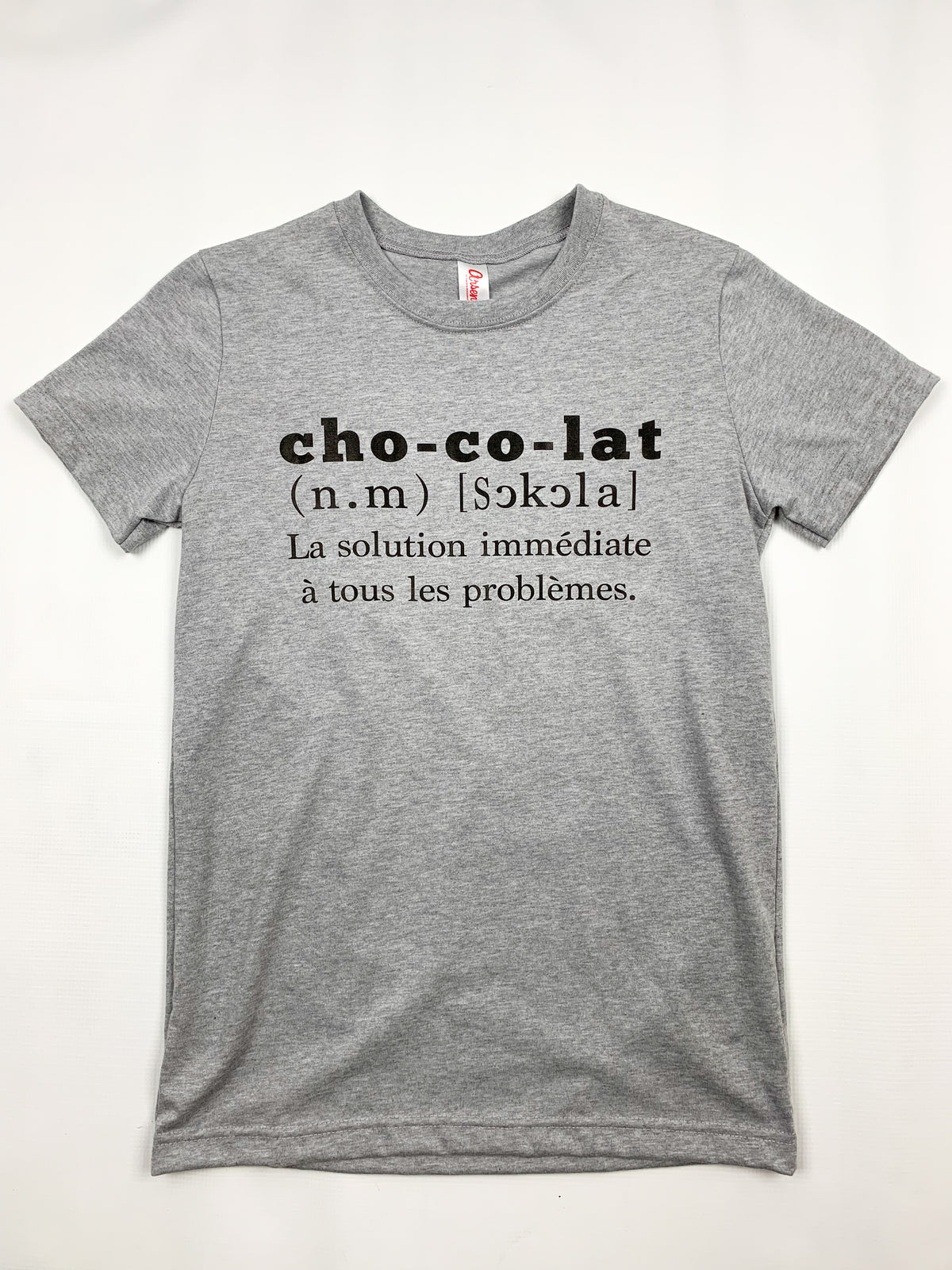 T-shirt humoristique « Définition du chocolat » d’Arseno