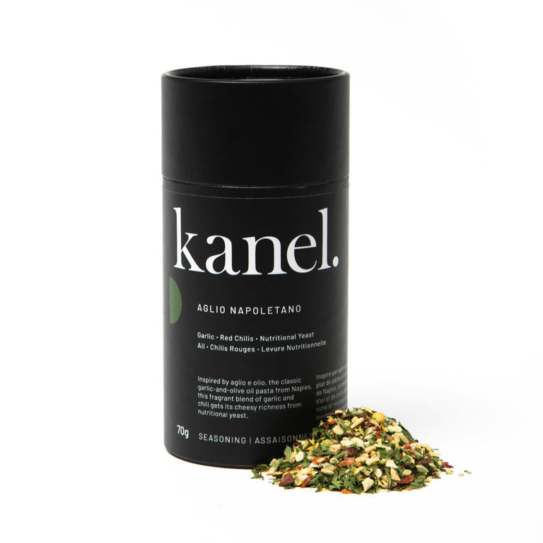 Aglio Napoletano de Kanel — mélange d’ail, de piments rouges et de levure nutritionnelle