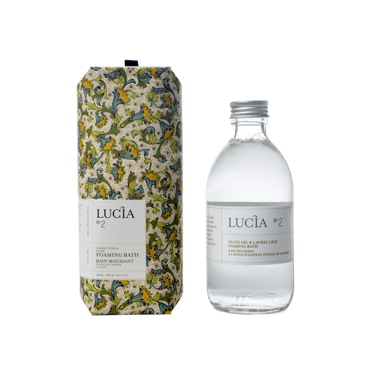 Bain moussant Lucia – Huile d’olive et feuille de laurier – 300 ml
