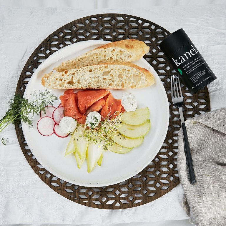 Poisson et accompagnements avec le mélange Citron et aneth Stockholm de Kanel