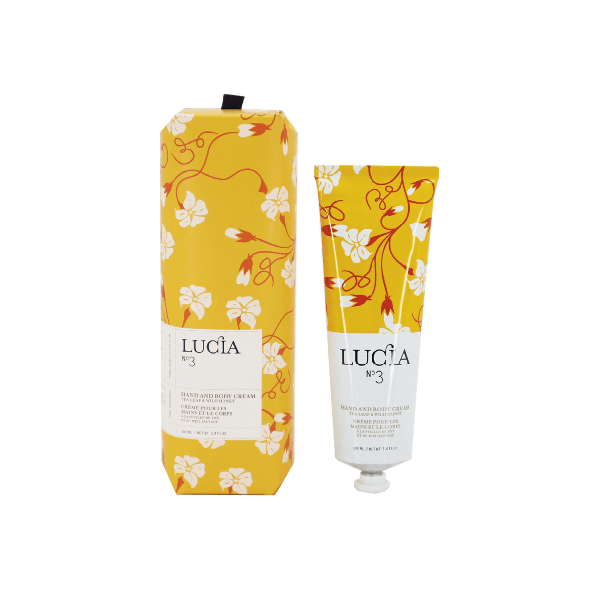 Crème mains et corps Lucia – Feuille de thé et miel sauvage – 100 ml
