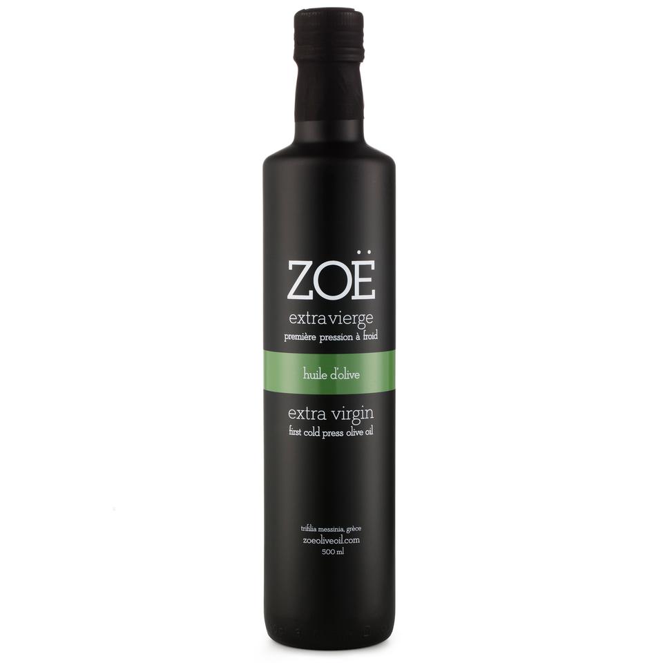 Huile d’olive extra vierge Zoé – 500 ml – vue du produit