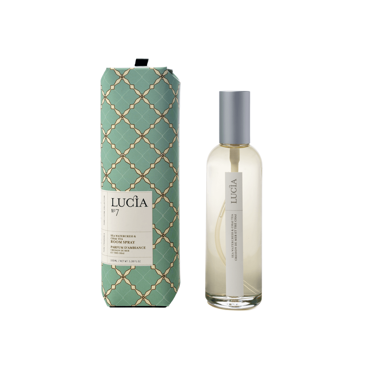 Parfum d’ambiance Lucia – Cresson de mer et thé chaï – 100 ml