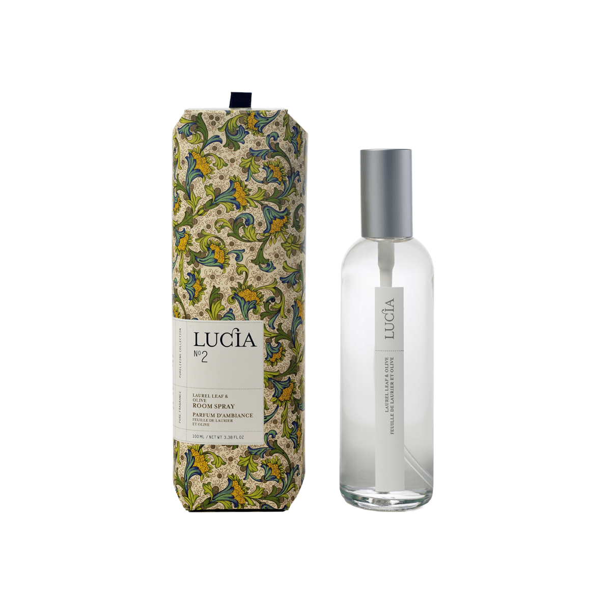 Parfum d’ambiance Lucia – Feuille de laurier et olive – 100 ml