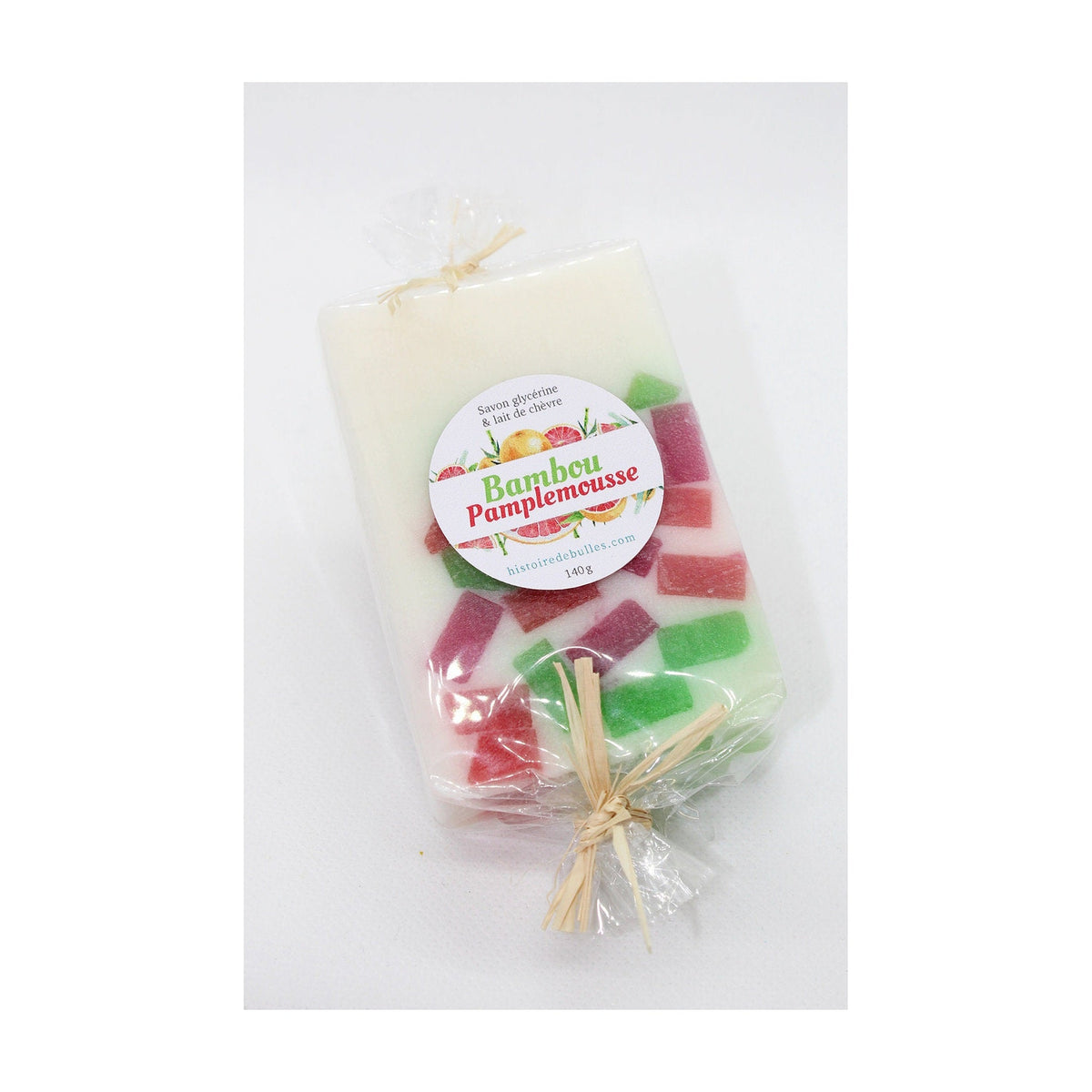 Savon au lait de chèvre – Bambou pamplemousse Histoire de bulles, présentation du produit