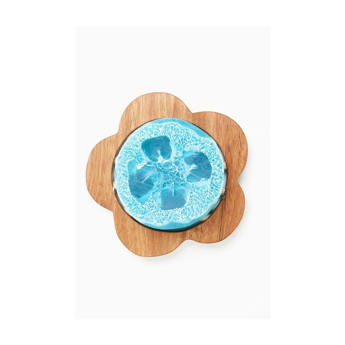 Savon exfoliant loofah – Océan Histoire de bulles sur un porte-savon en bois non inclus