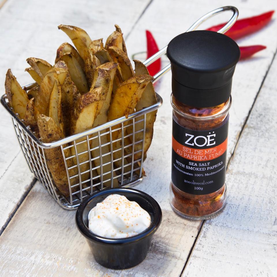 Sel de mer au paprika fumé Zoé – 100 g – suggestion de présentation