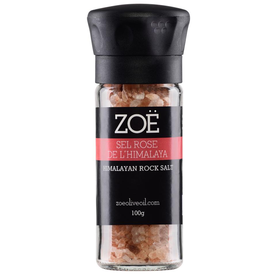 Sel rose de l’Himalaya Zoé – Moulin de 100 g – vue du produit