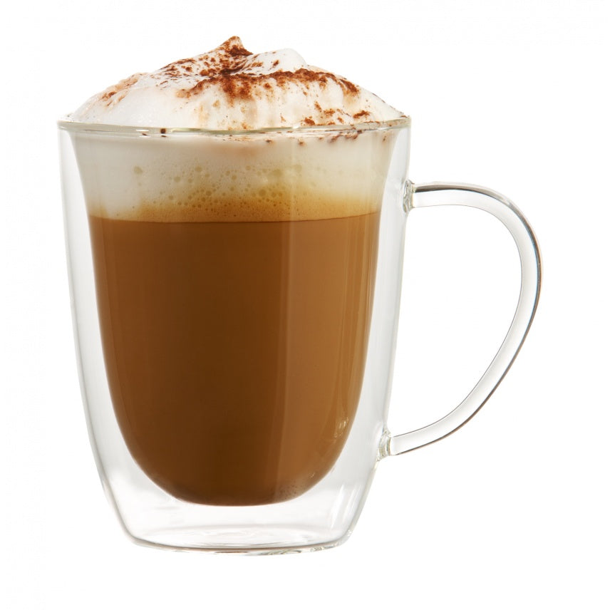 Tasse à double paroi Duetto Trudeau contenant un cappuccino