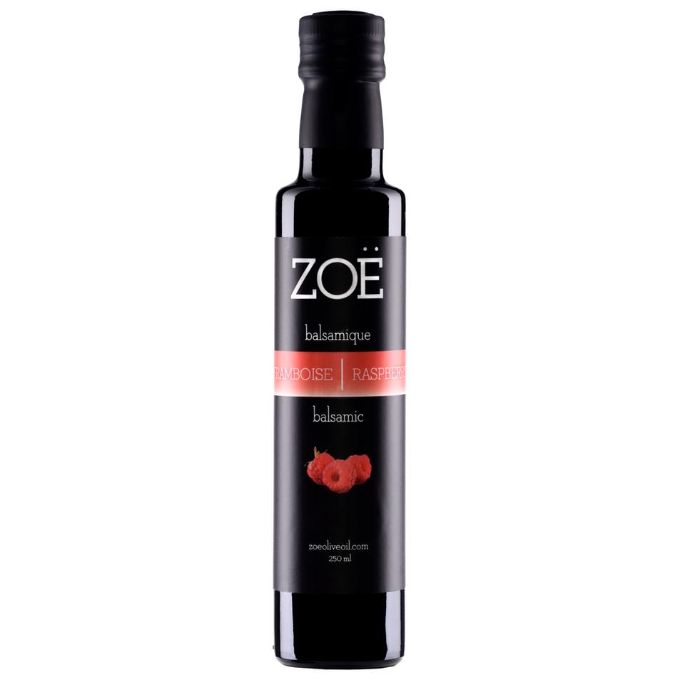 Vinaigre balsamique blanc à la framboise Zoé – 250 ml – vue du produit