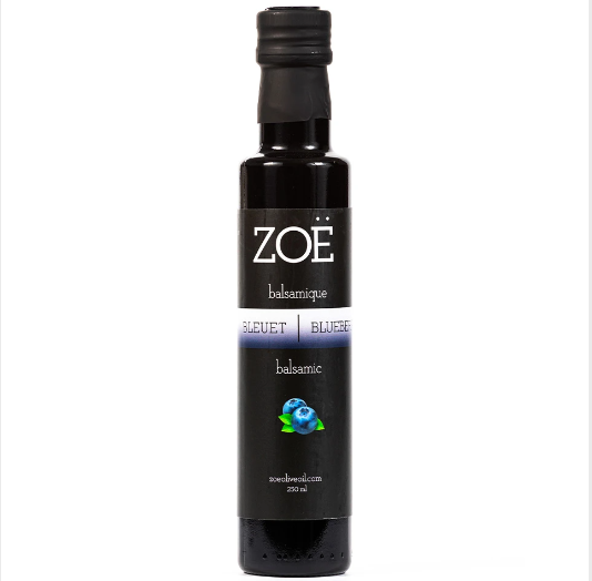 Vinaigre balsamique blanc aux bleuets Zoé – 250 ml – vue du produit